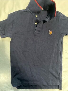 U.S. Polo Assn. Navy Polo Shirt with Red Trim